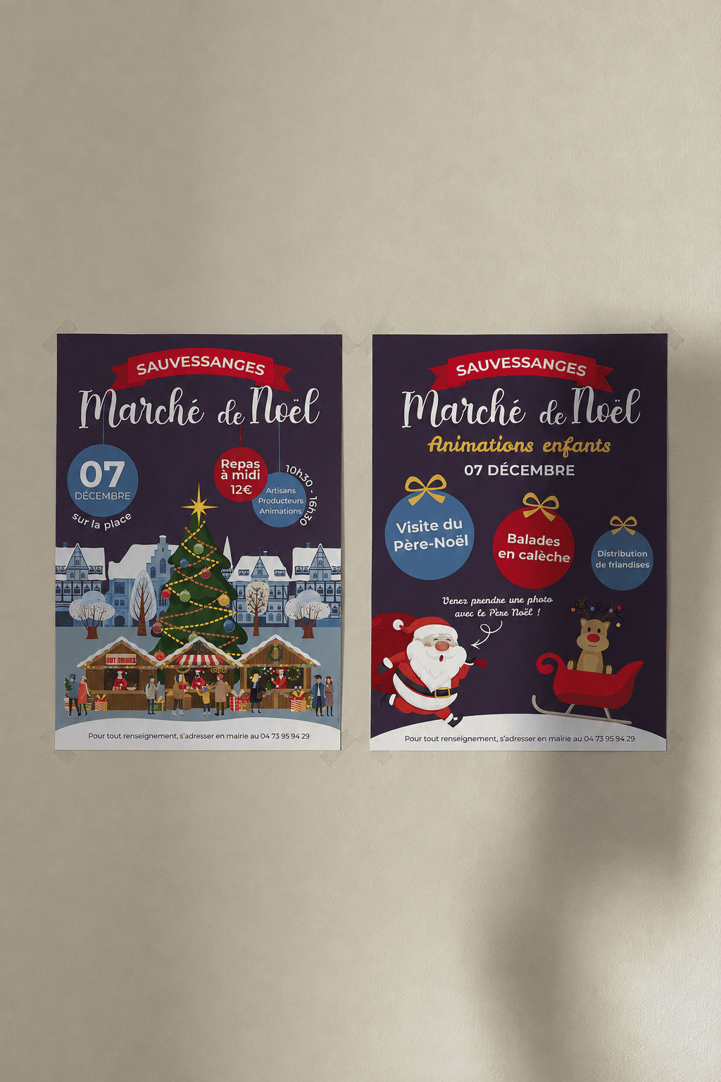 Commune de Sauvessanges — Affiche du marché de Noël