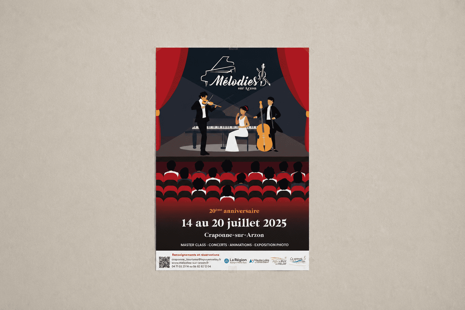 Affiche des 20 ans du festival Mélodies sur Arzon