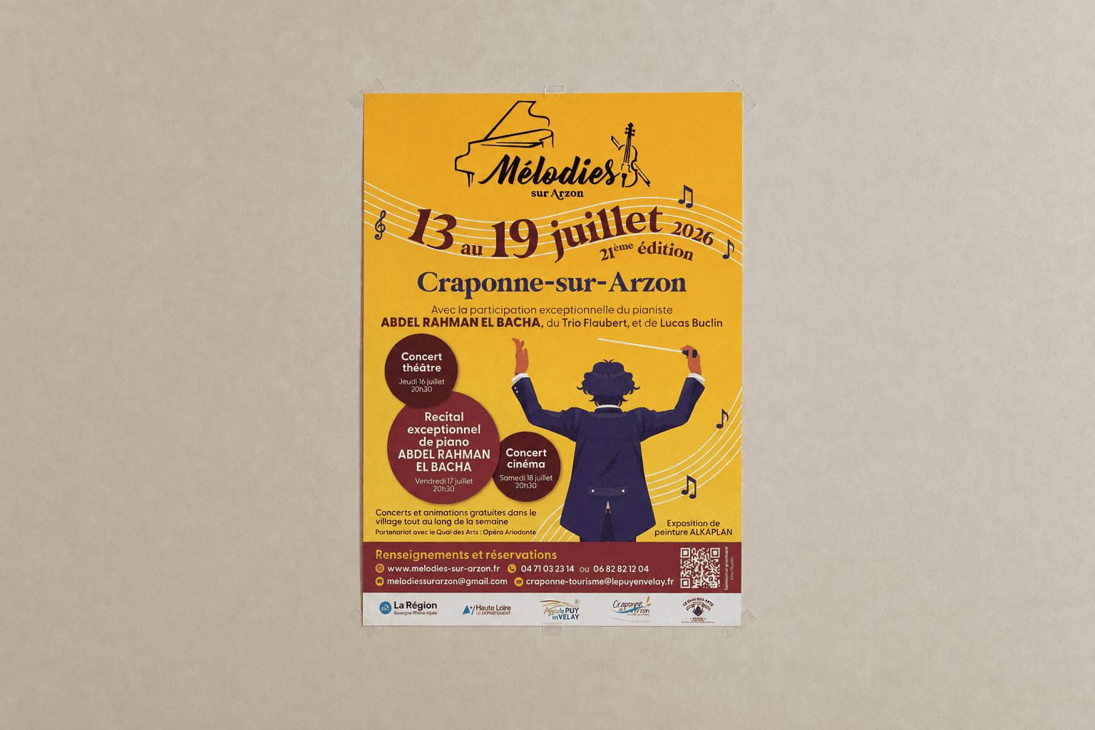 Affiche créée pour Mélodies sur Arzon 2026