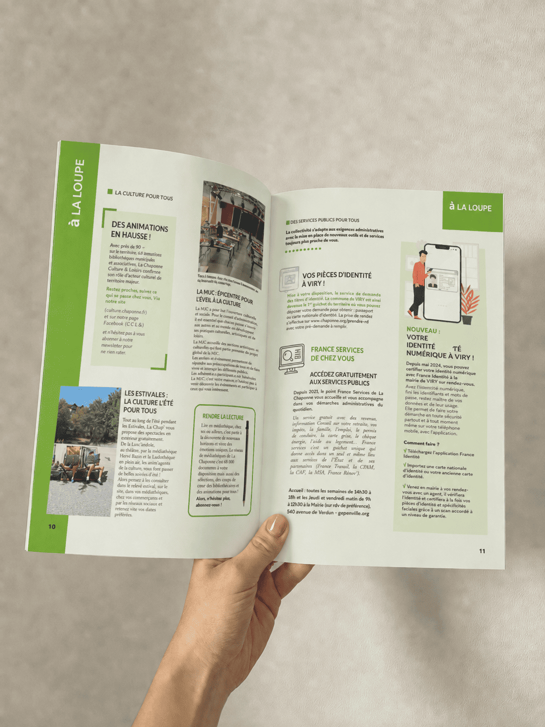 Bulletin municipal de Viry auquel Lisa a contribué pour les contenus et les photographies
