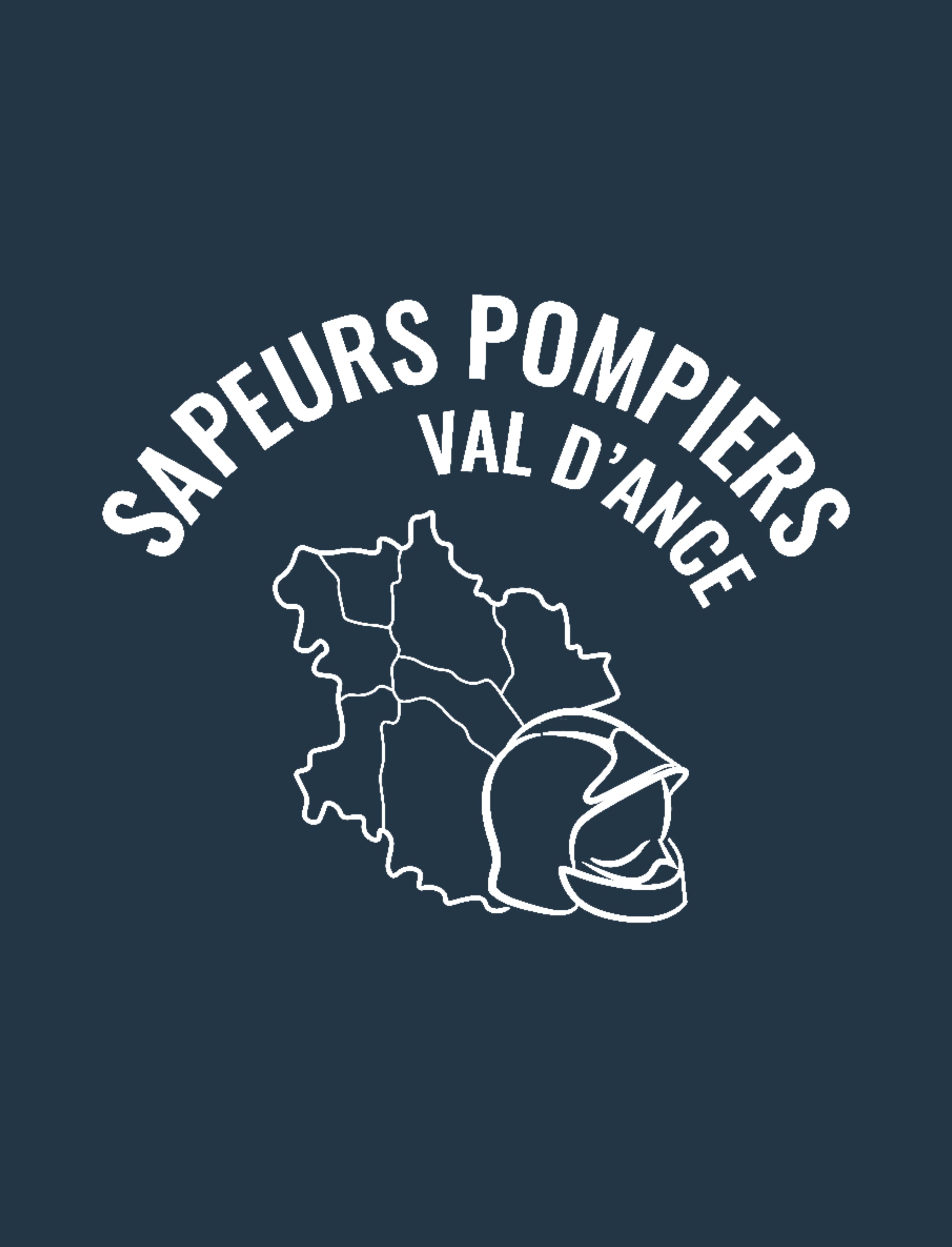 Sapeurs-Pompiers Val d’Ance — Logo sur fond foncé