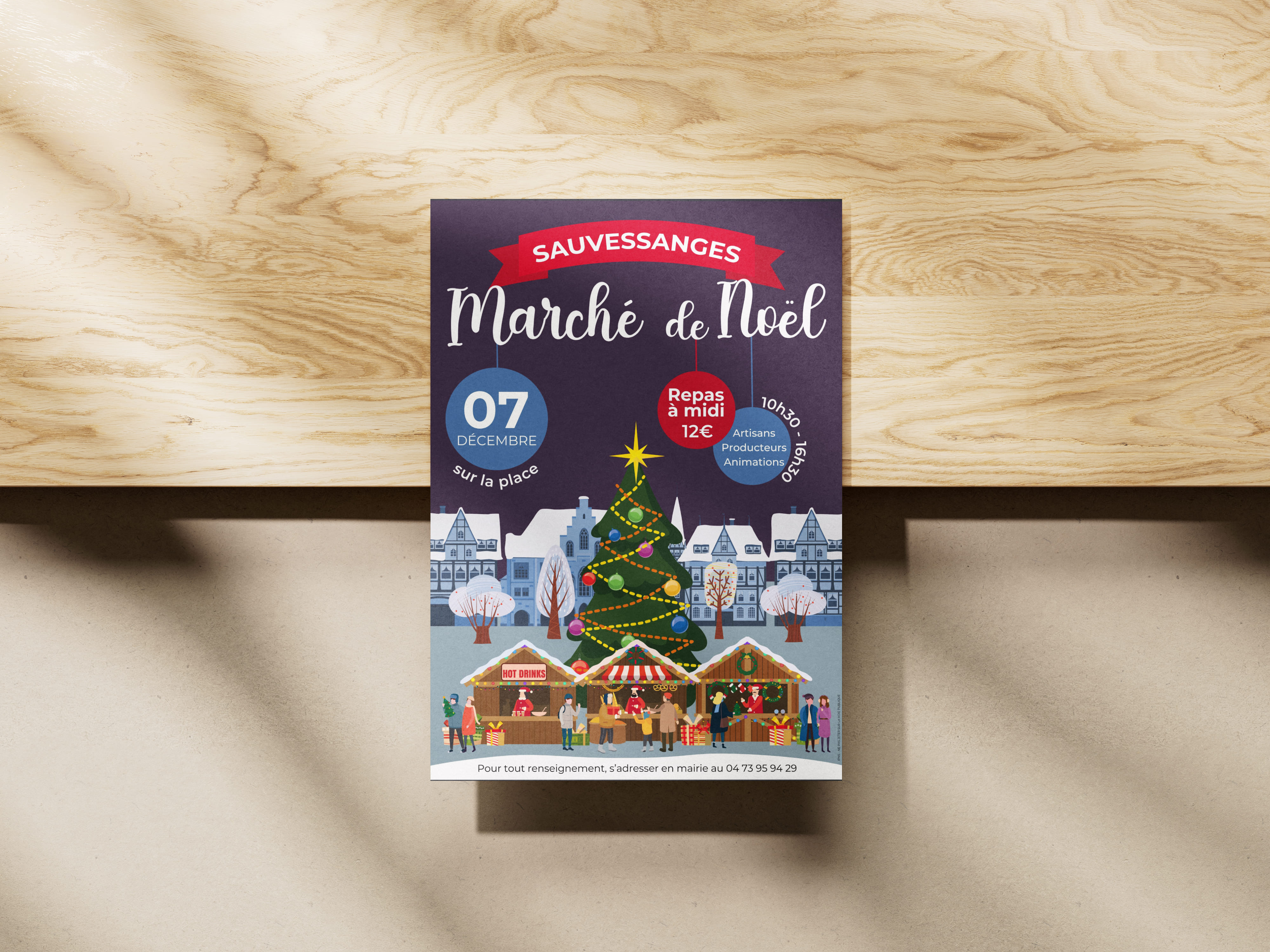 Affiche du marché de Noël de Sauvessanges