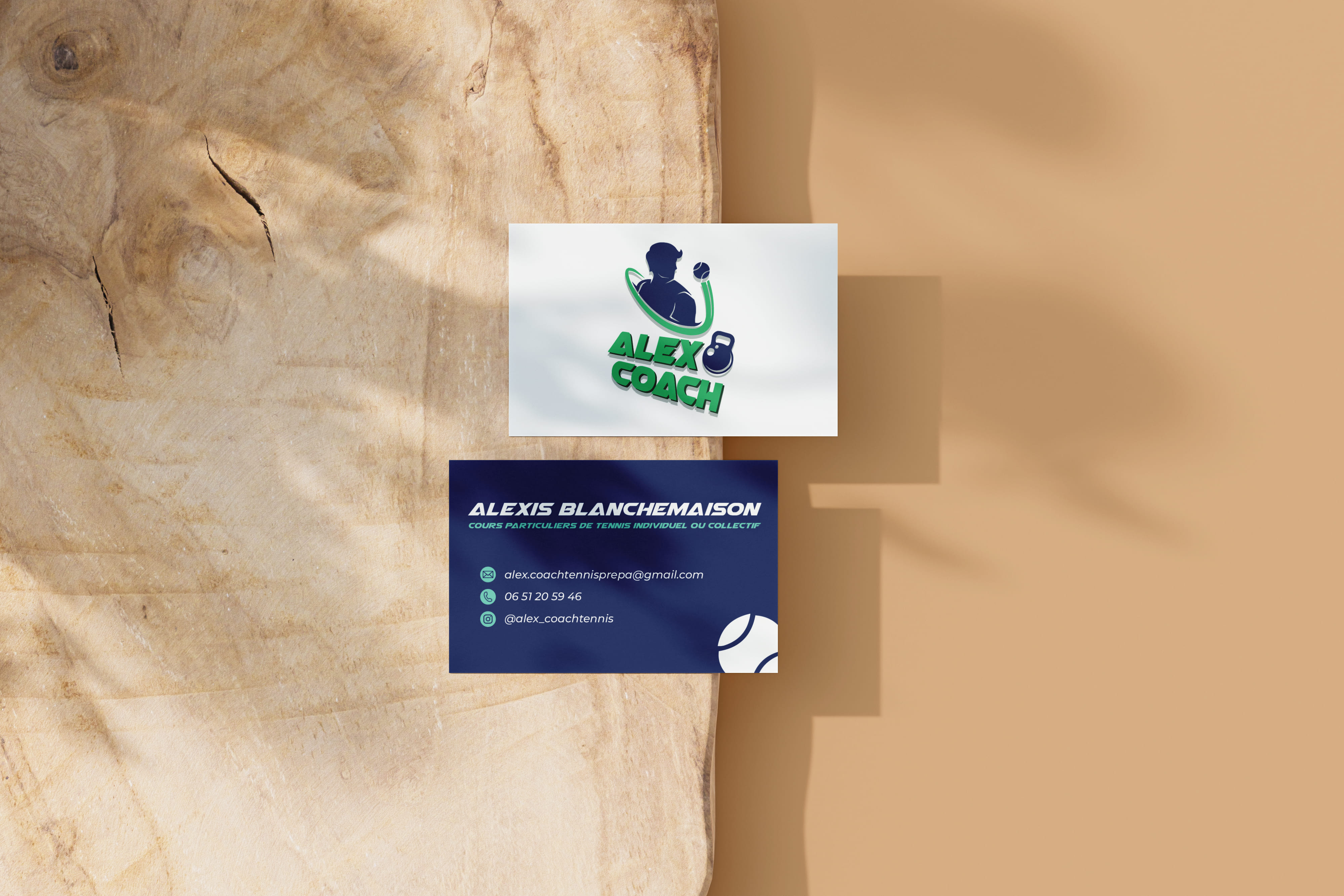 Carte de visite d'Alex Coach, coach de tennis